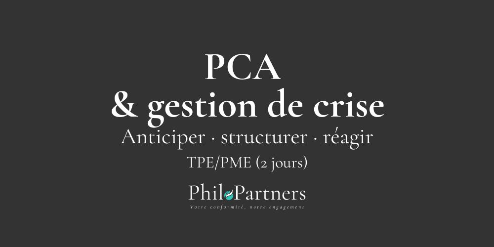 Continuité d’activité & gestion de crise PhiloPartners Continuité d’activité & gestion de crise PhiloPartners